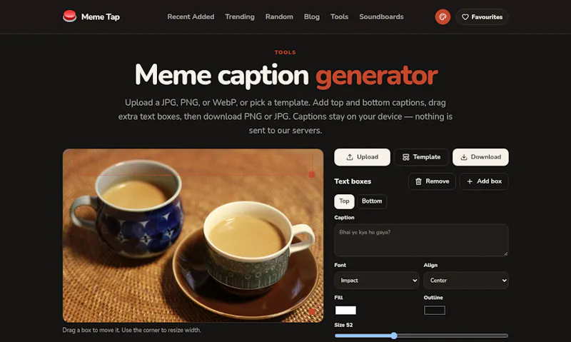 Meme Caption Generator by Meme Tap screenshot 1