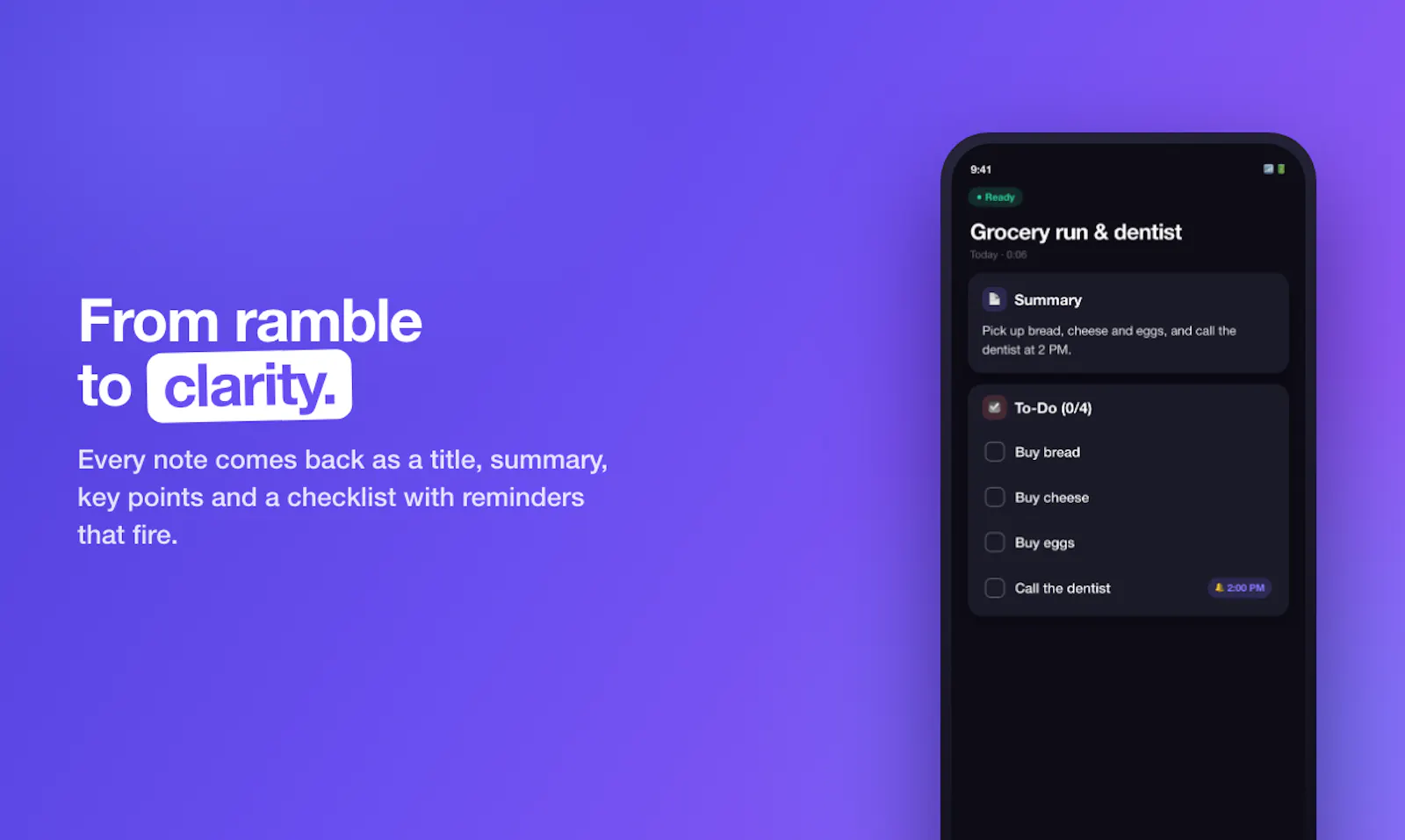 ActionNote screenshot 2