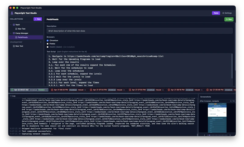 Playwright Test Studio screenshot 1