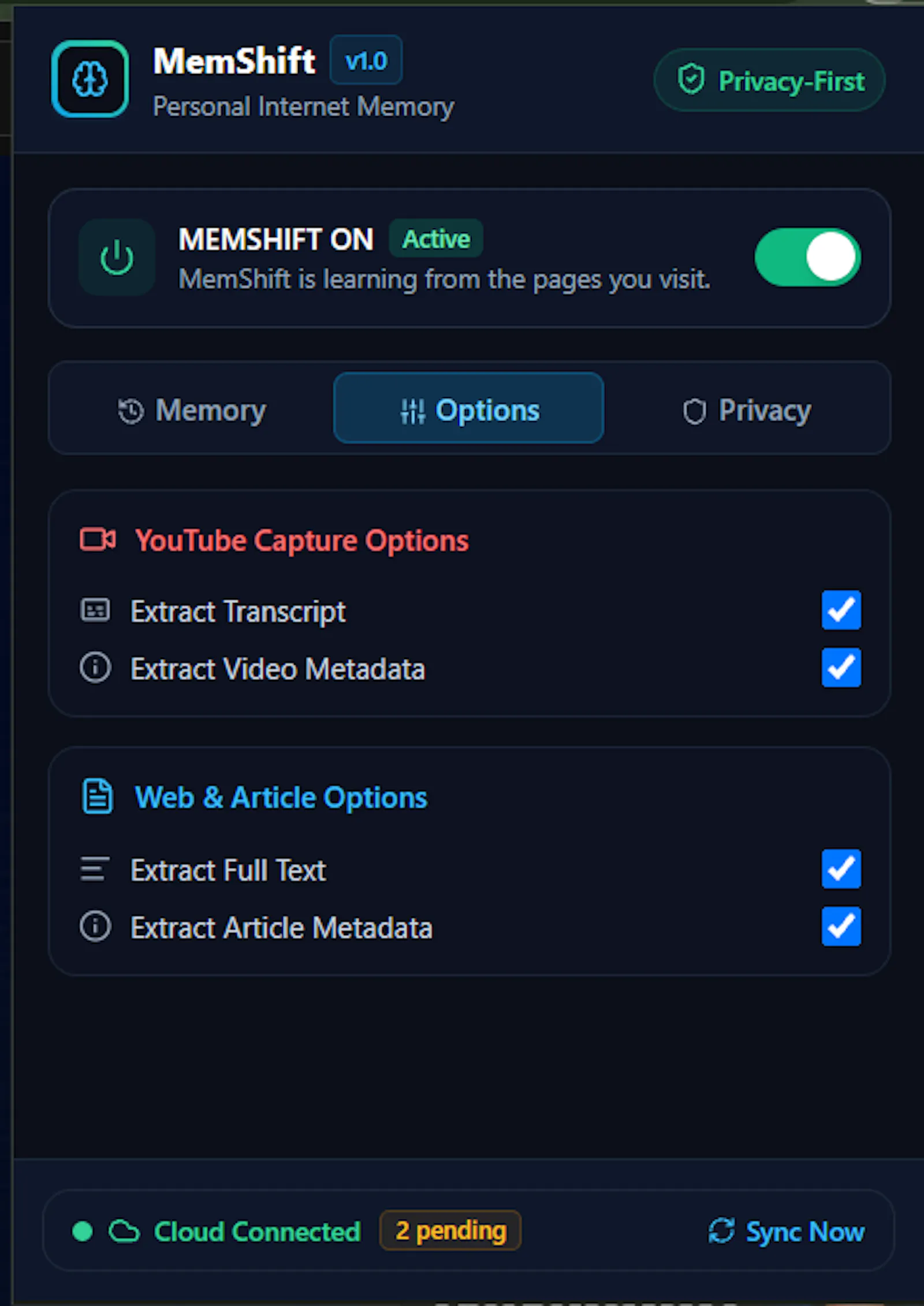MemShift screenshot 3