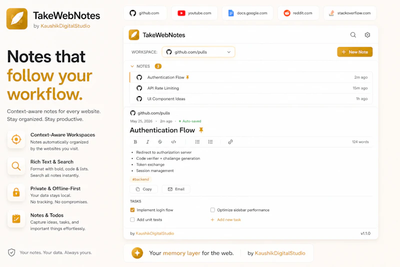 TakeWebNotes screenshot 2