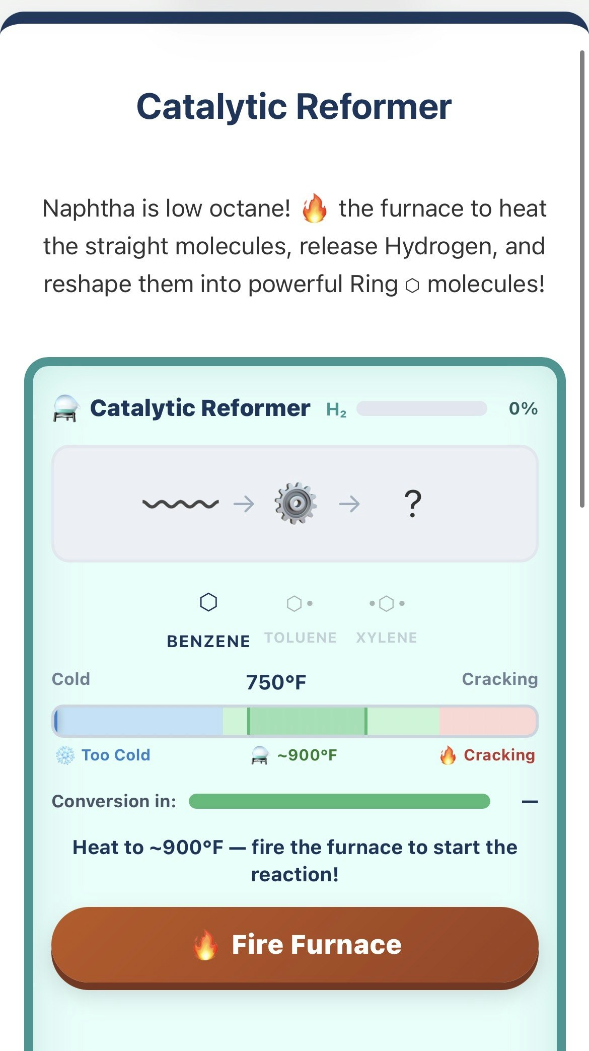 The Great Refinery Run - Screenshot 2 showing product features and functionality
