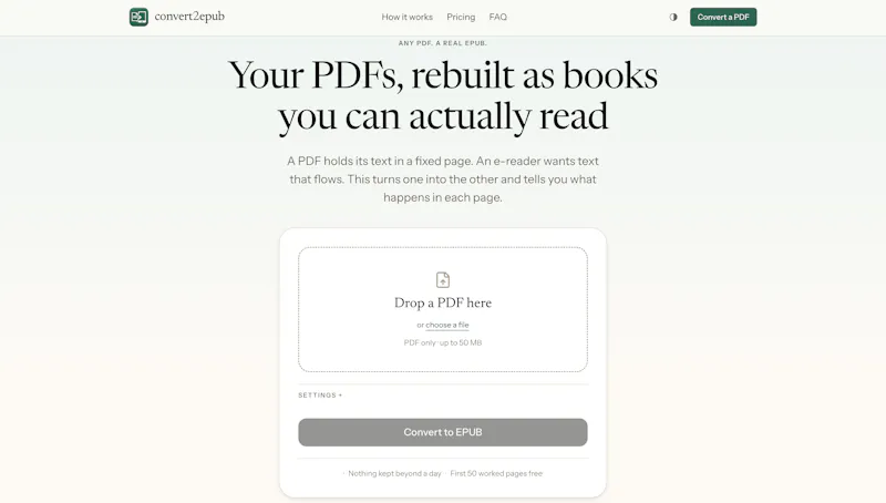 Convert2EPUB screenshot 1