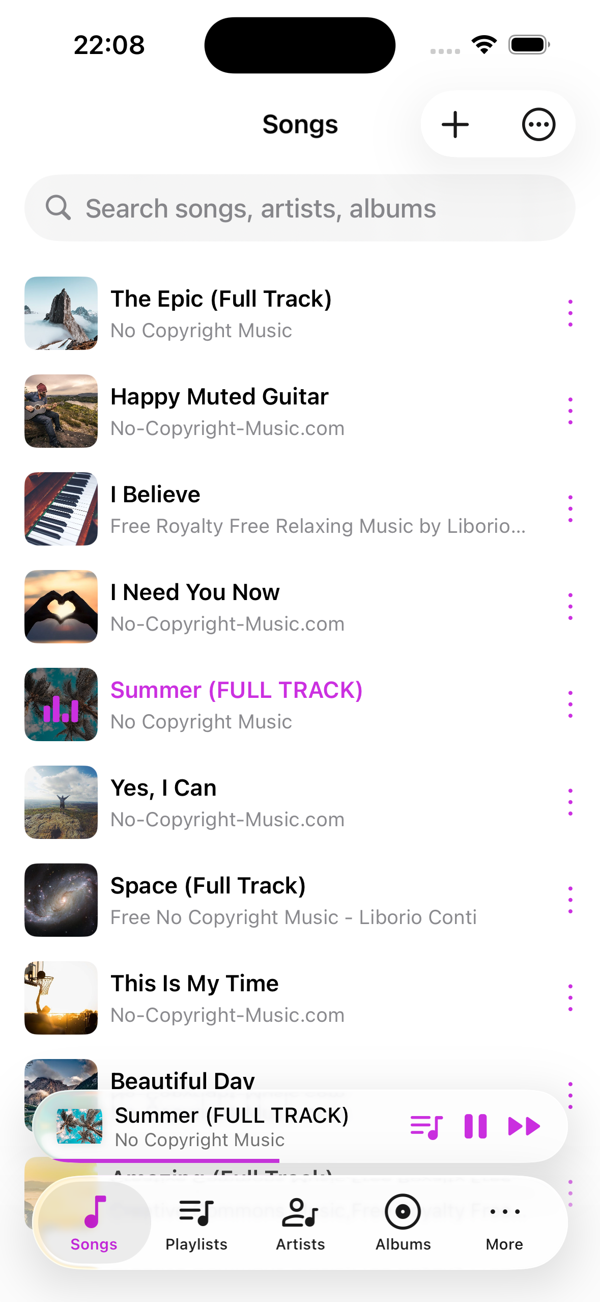 BellaCat - Offline Music Player - Main product screenshot demonstrating key features and user interface