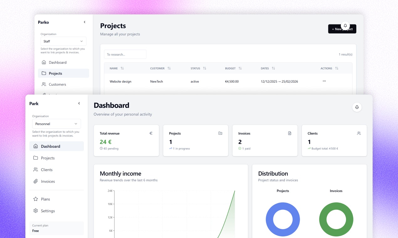 Parko - Screenshot 2 showing product features and functionality