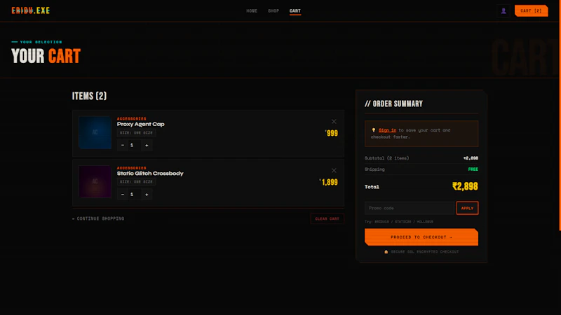 ERIDU Full-Stack Fashion E-Commerce Web screenshot 6