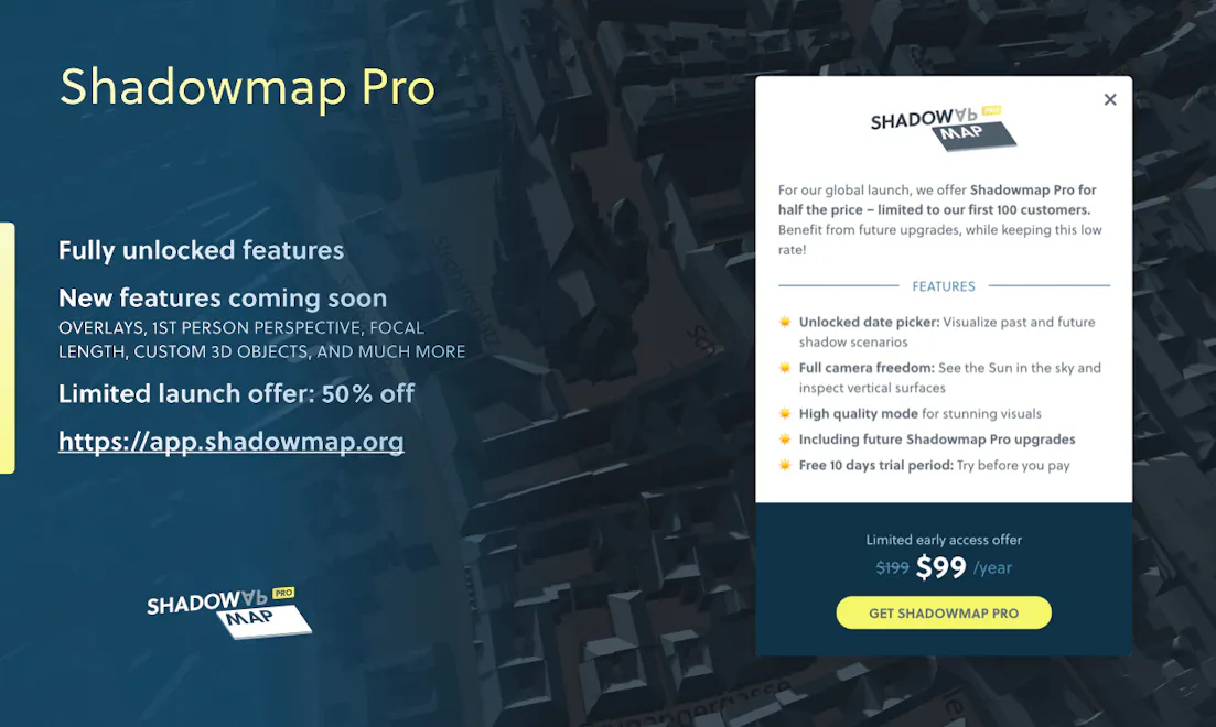 Shadowmap: Interactive 3D maps app to visualize solar shadows worldwide ...