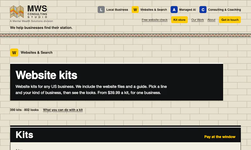 MWS Website Kits screenshot 2