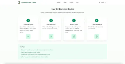 Grow Garden Code gallery image