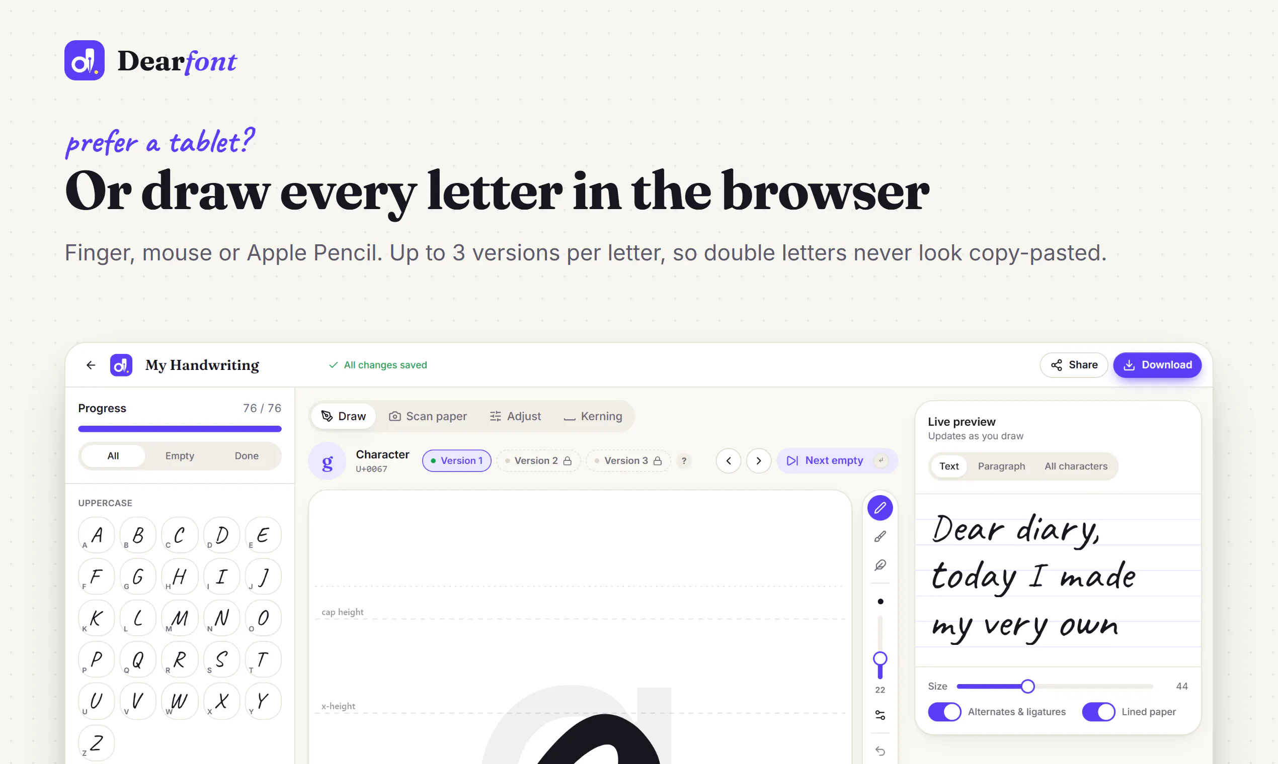 Dearfont gallery image