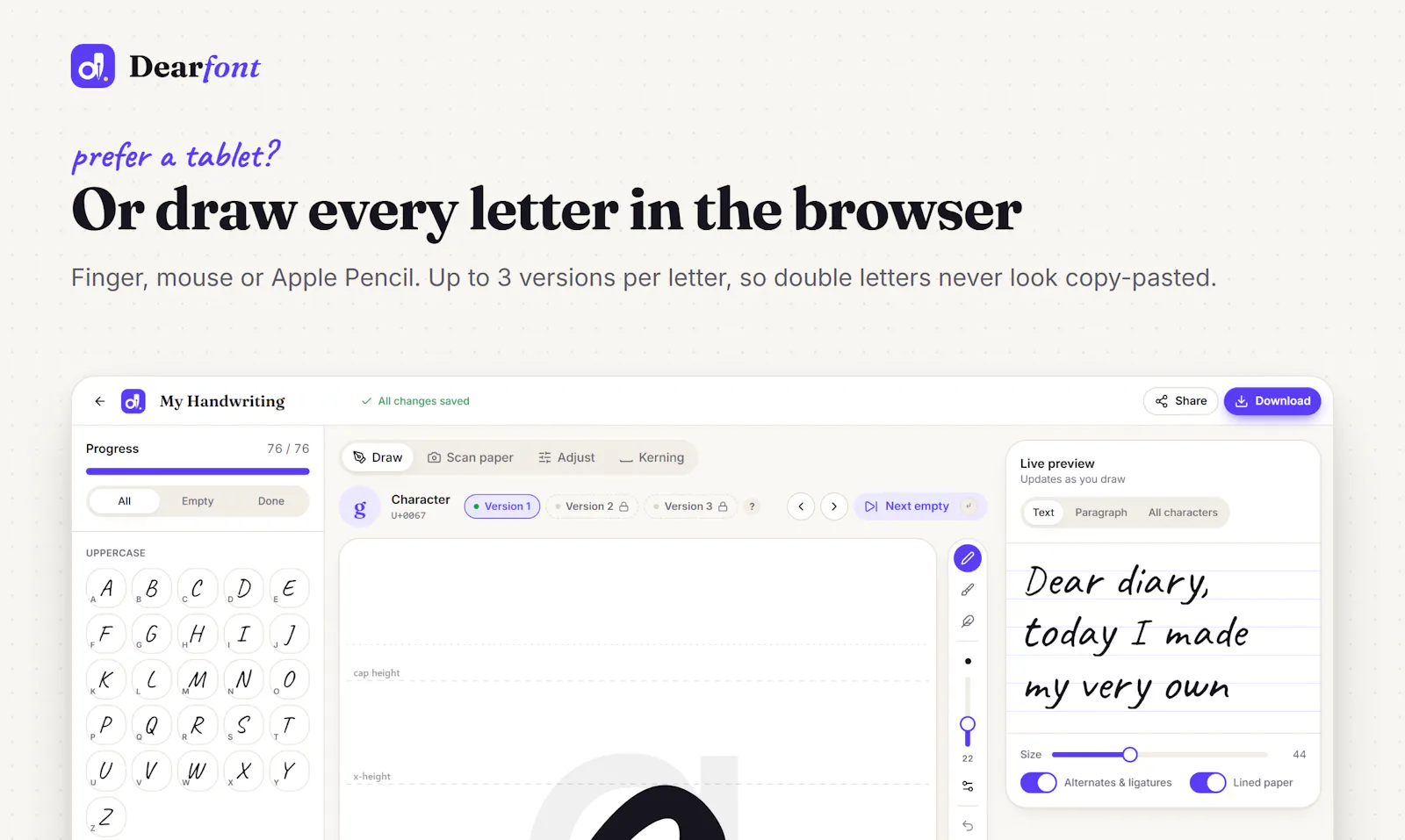 Dearfont screenshot 3