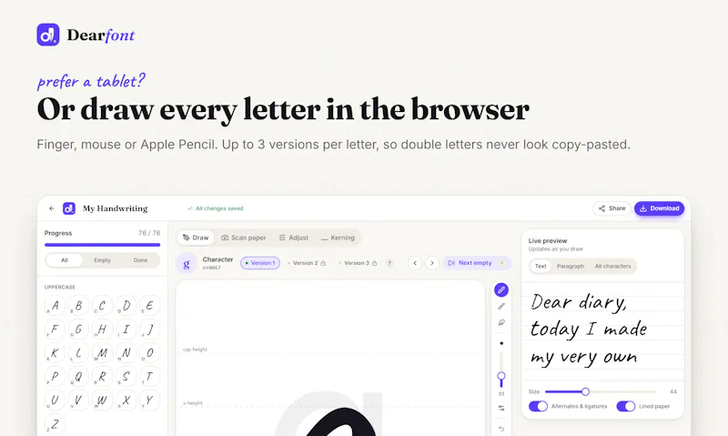 Dearfont screenshot 3