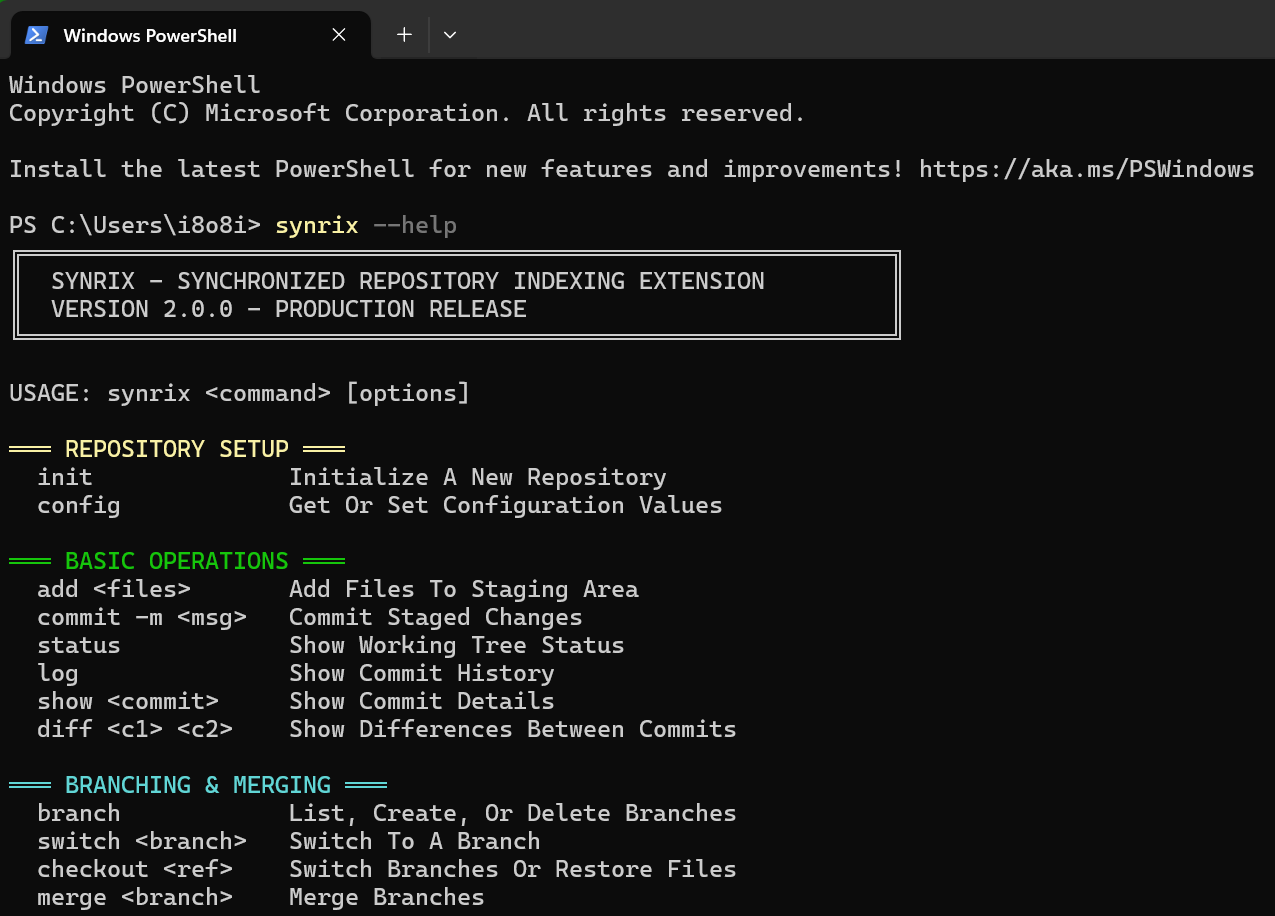 Synrix : Version Control System Like Git gallery image
