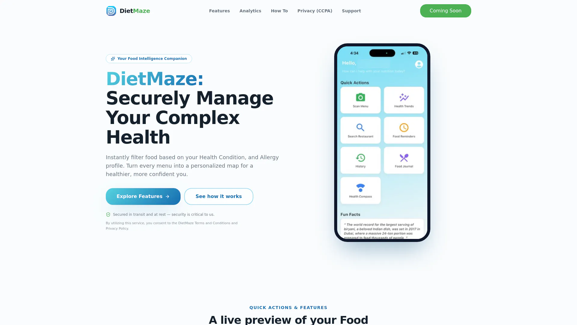 DietMaze: AI - Food Companion 截图