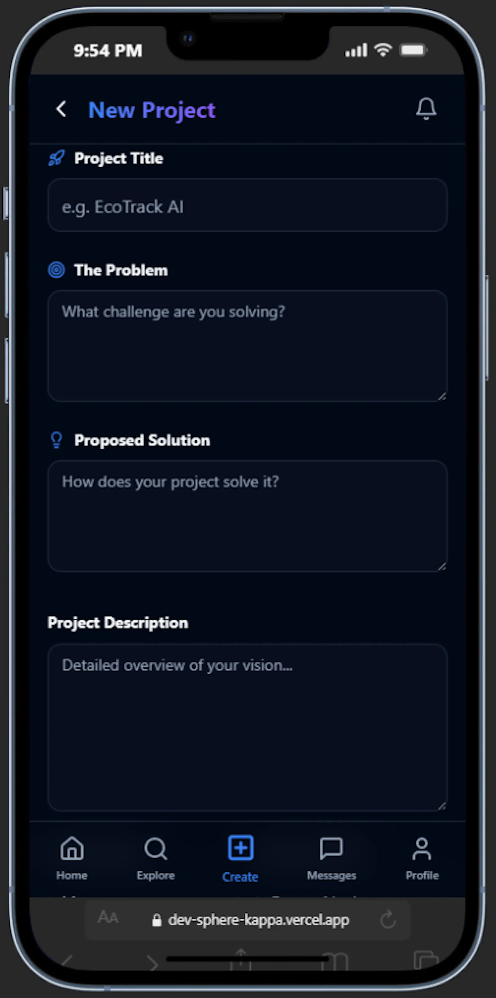 DevSphere screenshot 2