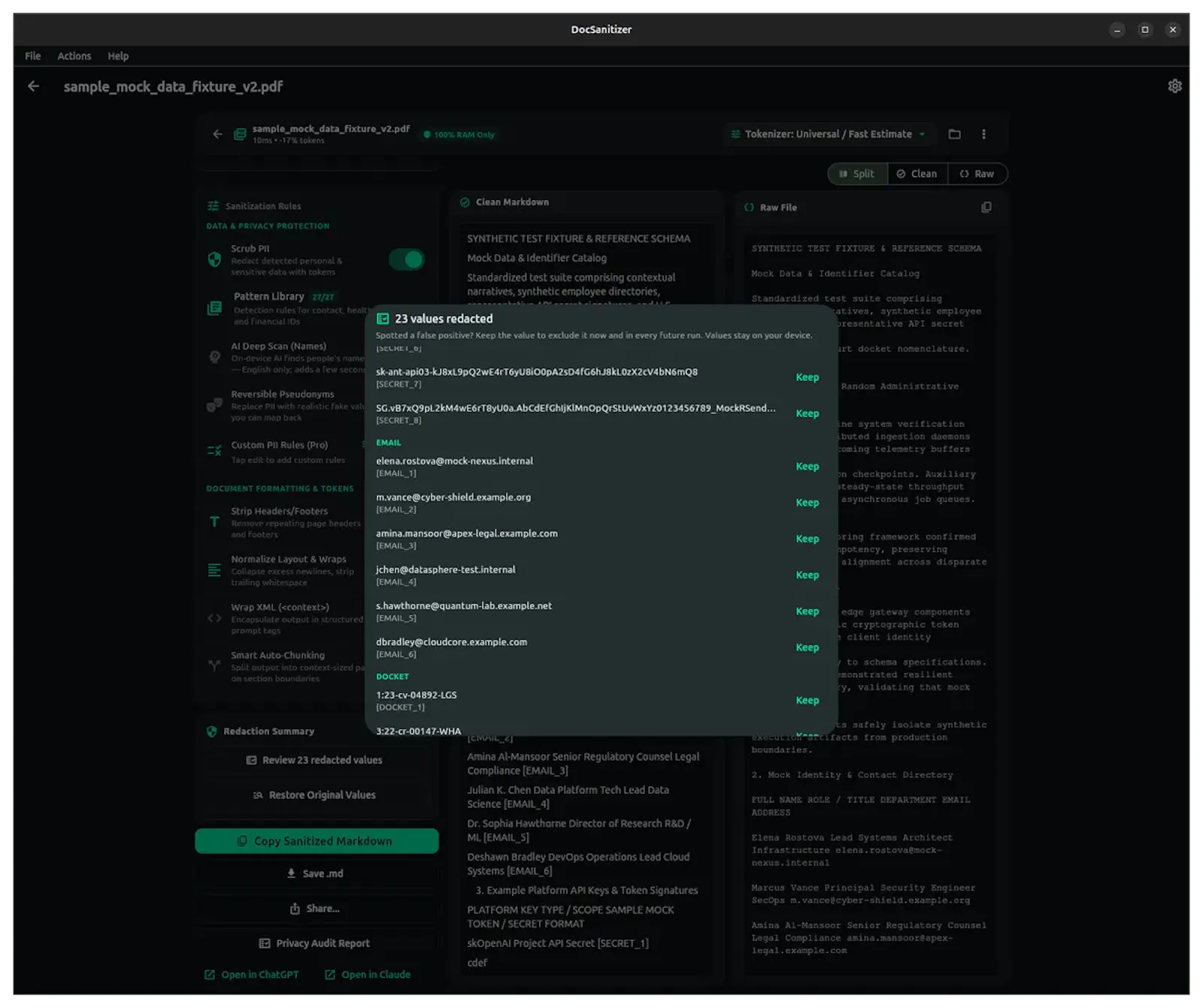 DocSanitizer screenshot 3