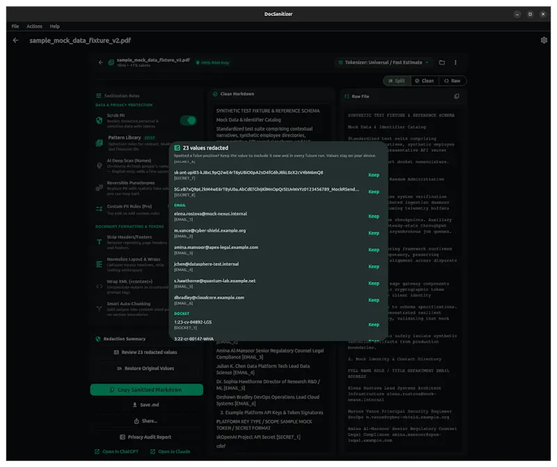 DocSanitizer screenshot 3