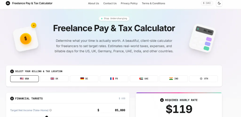 Freelance Pay & Tax Calculator gallery image