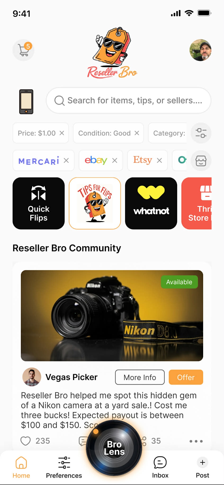 Reseller Bro - Main product screenshot demonstrating key features and user interface