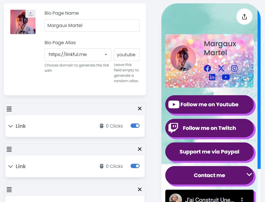Média Linkful.me - Hub tout-en-un pour le partage, le suivi et la personnalisation des liens. 6