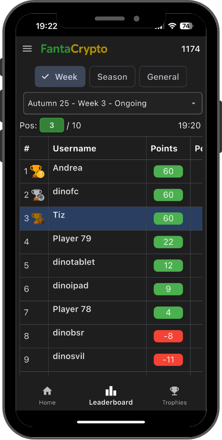 FantaCrypto - Screenshot 3 showing product features and functionality
