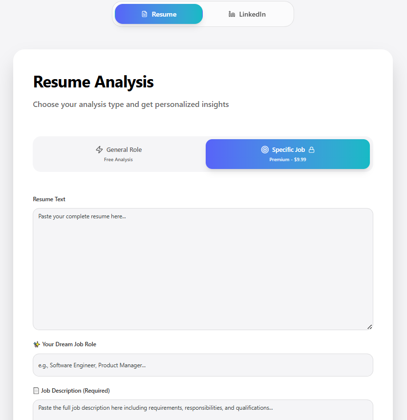 ATS Resume and LinkedIn Optimizer  - Screenshot 2 showing product features and functionality