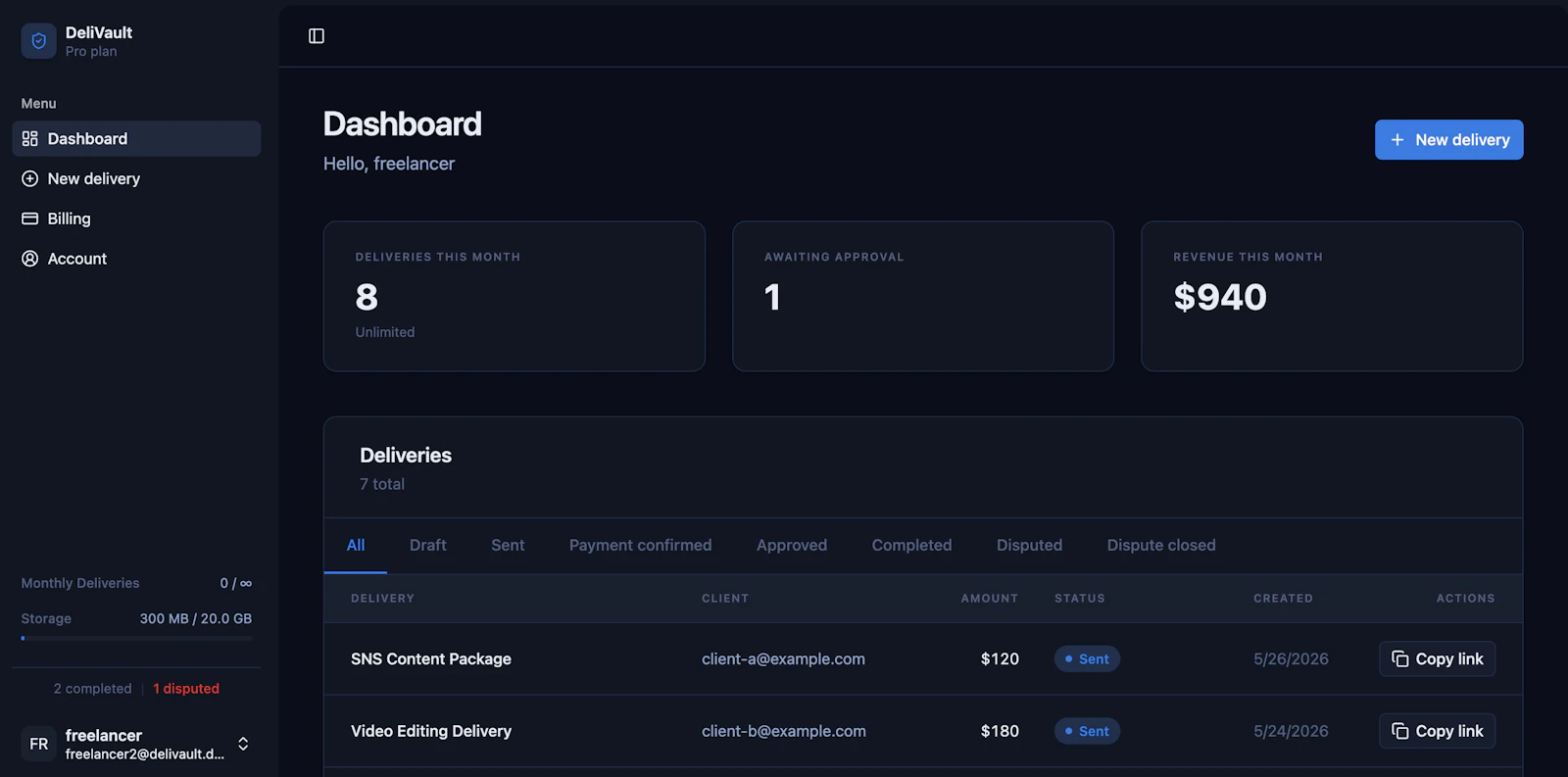Delivault screenshot 3