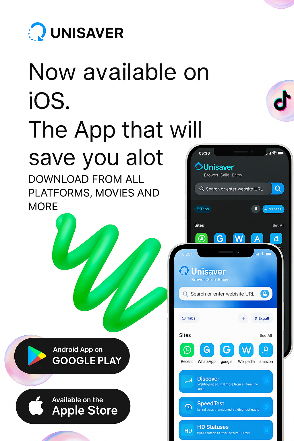 Unisaver iOS - iOS의 모든 곳에서 다운로드하는 데 도움이되는 앱 미디어 1
