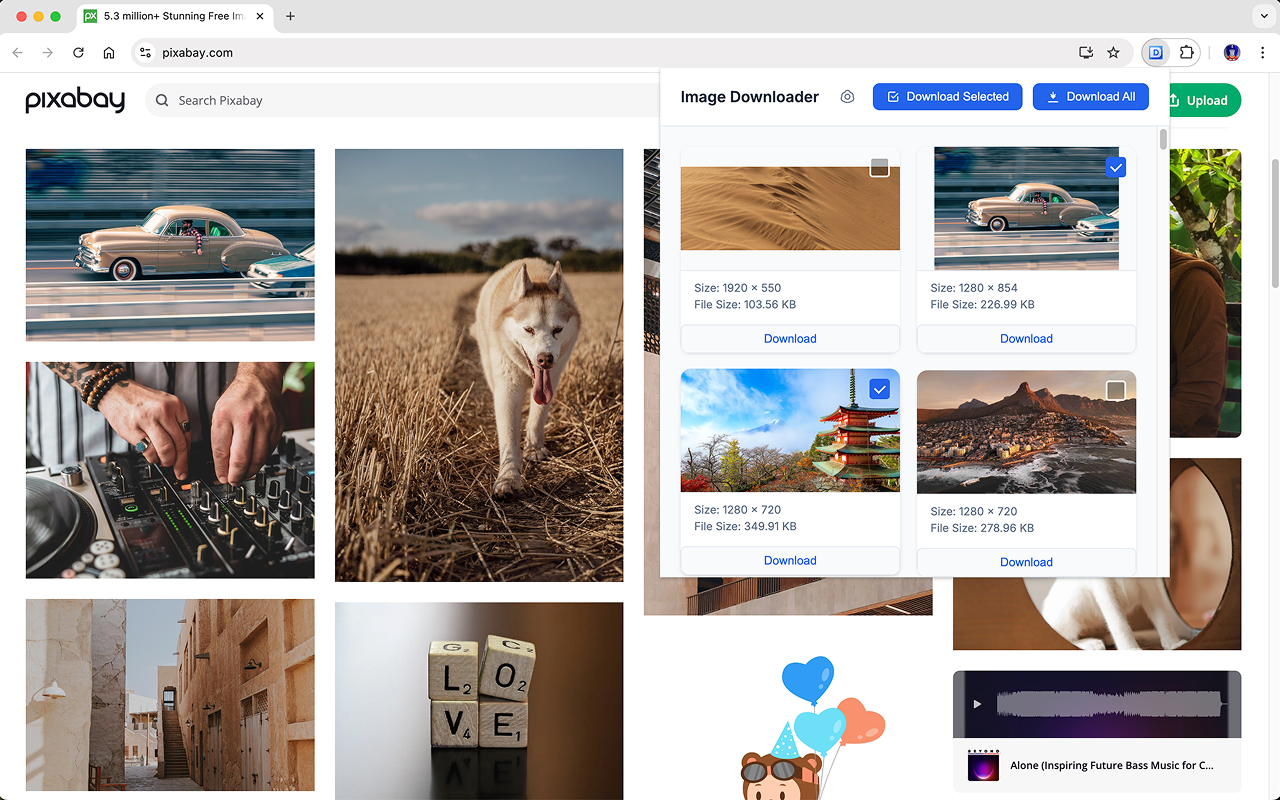 Mídia 2 de Downloader de imagem - Baixe os IMGs exibidos na página com apenas 1 clique