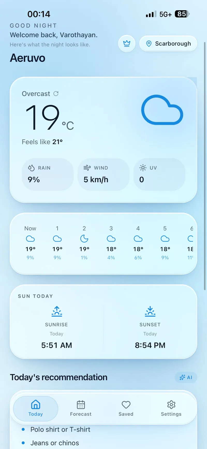 Aeruvo — What to wear today screenshot 3