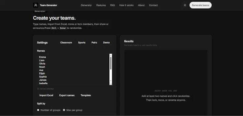 Team Generator screenshot 5