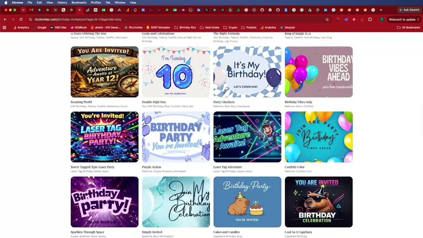 Rizz Invites screenshot 1 (video preview)