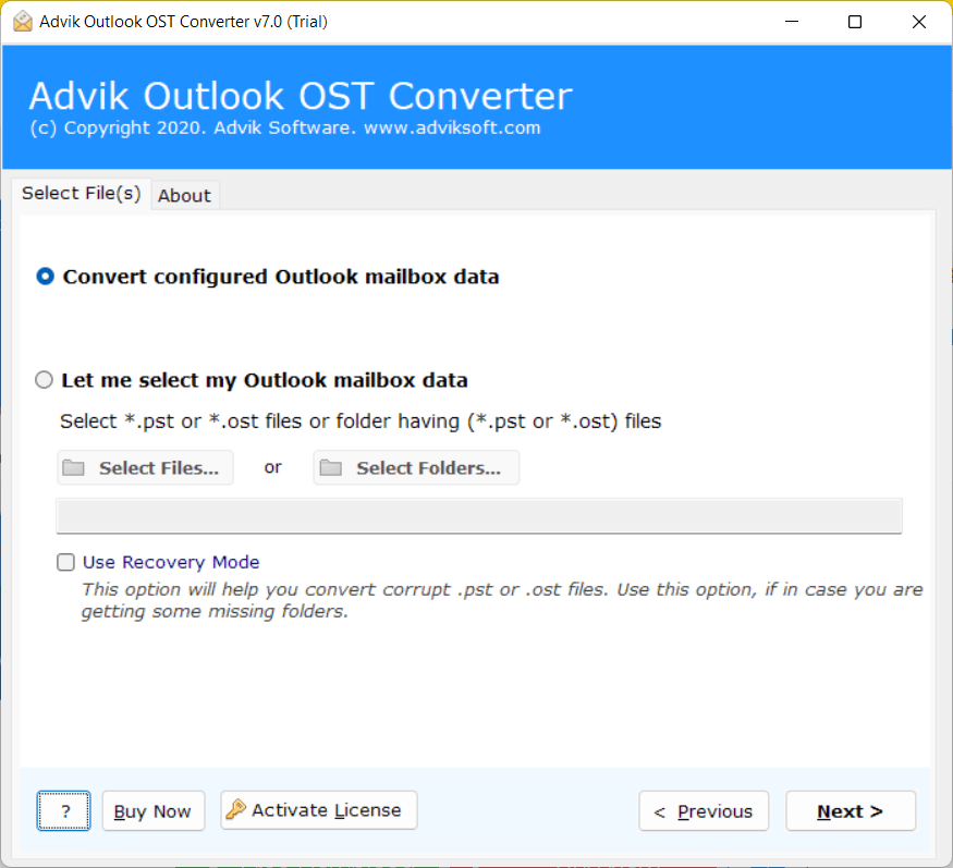 Media Advik OST ke PST Converter - Tukar Outlook Offline OST File ke dalam format PST. 1