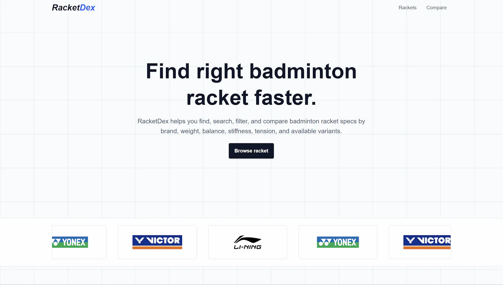 RacketDex screenshot 1