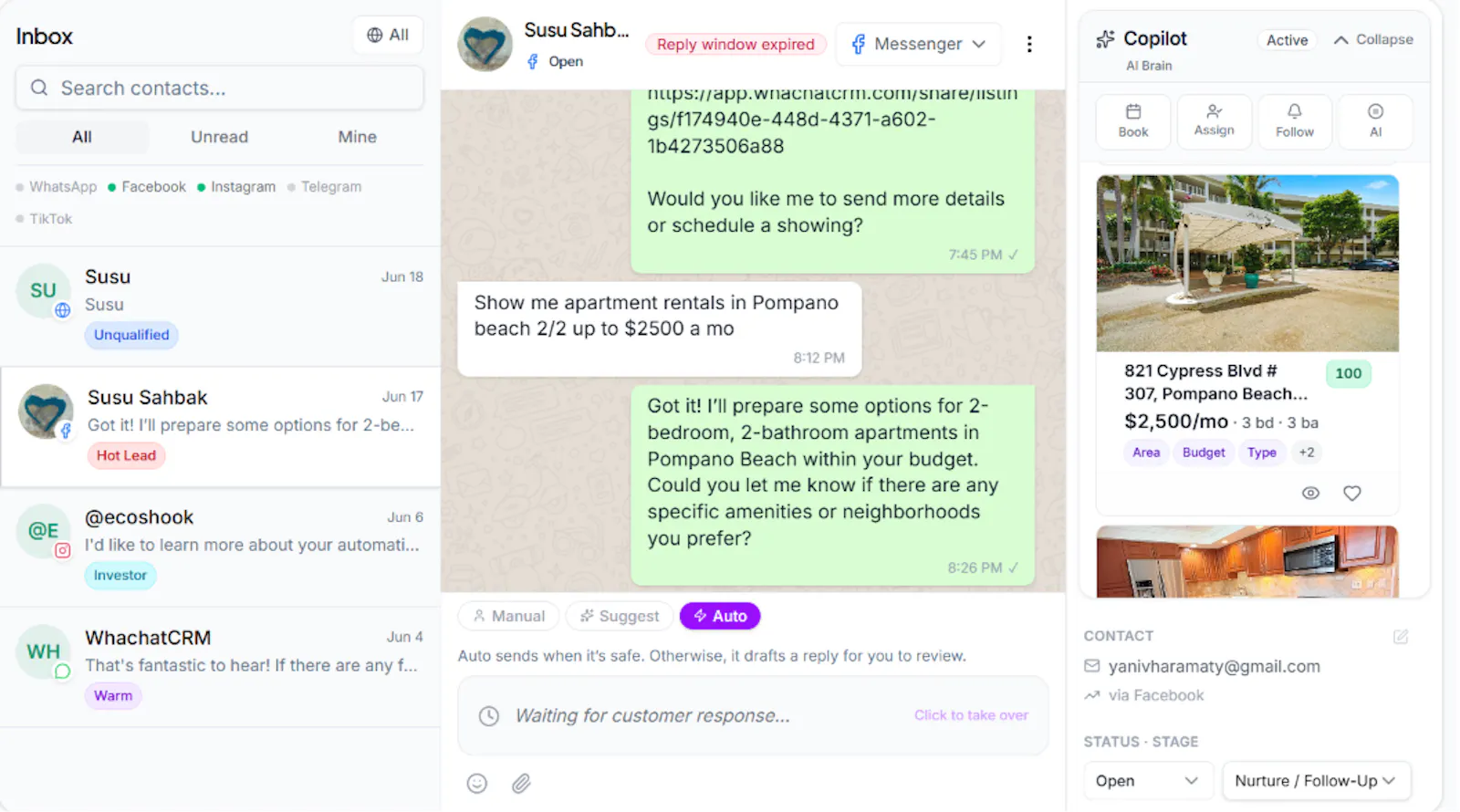 WhachatCRM for Shopify screenshot 1