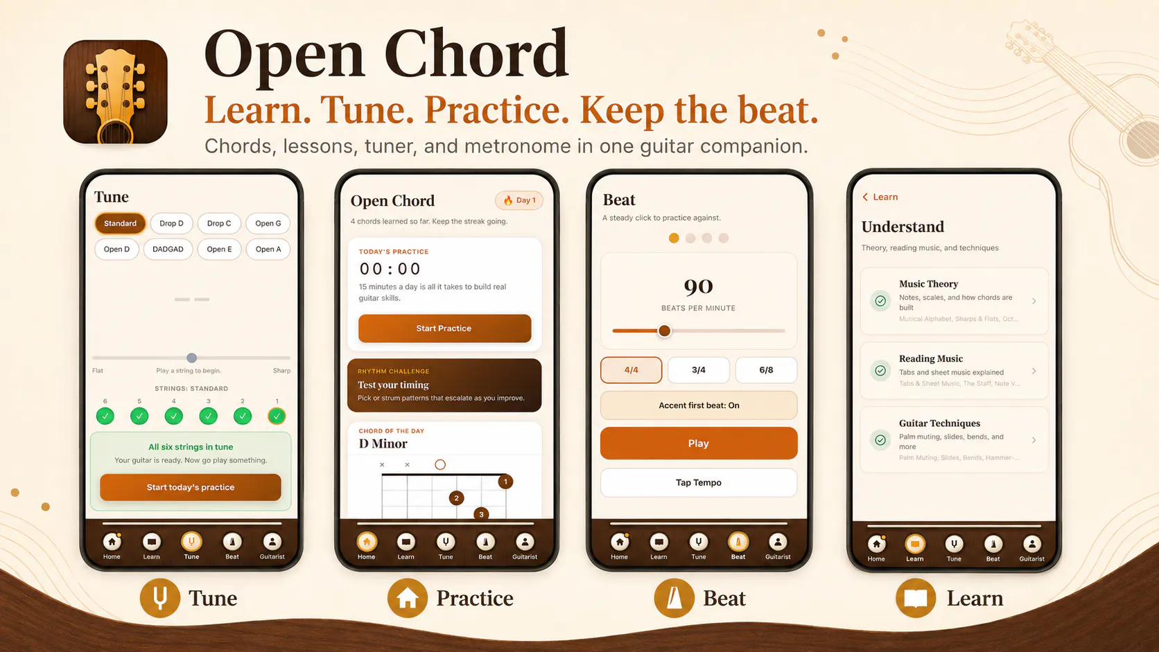 Open Chord: Learn Guitar