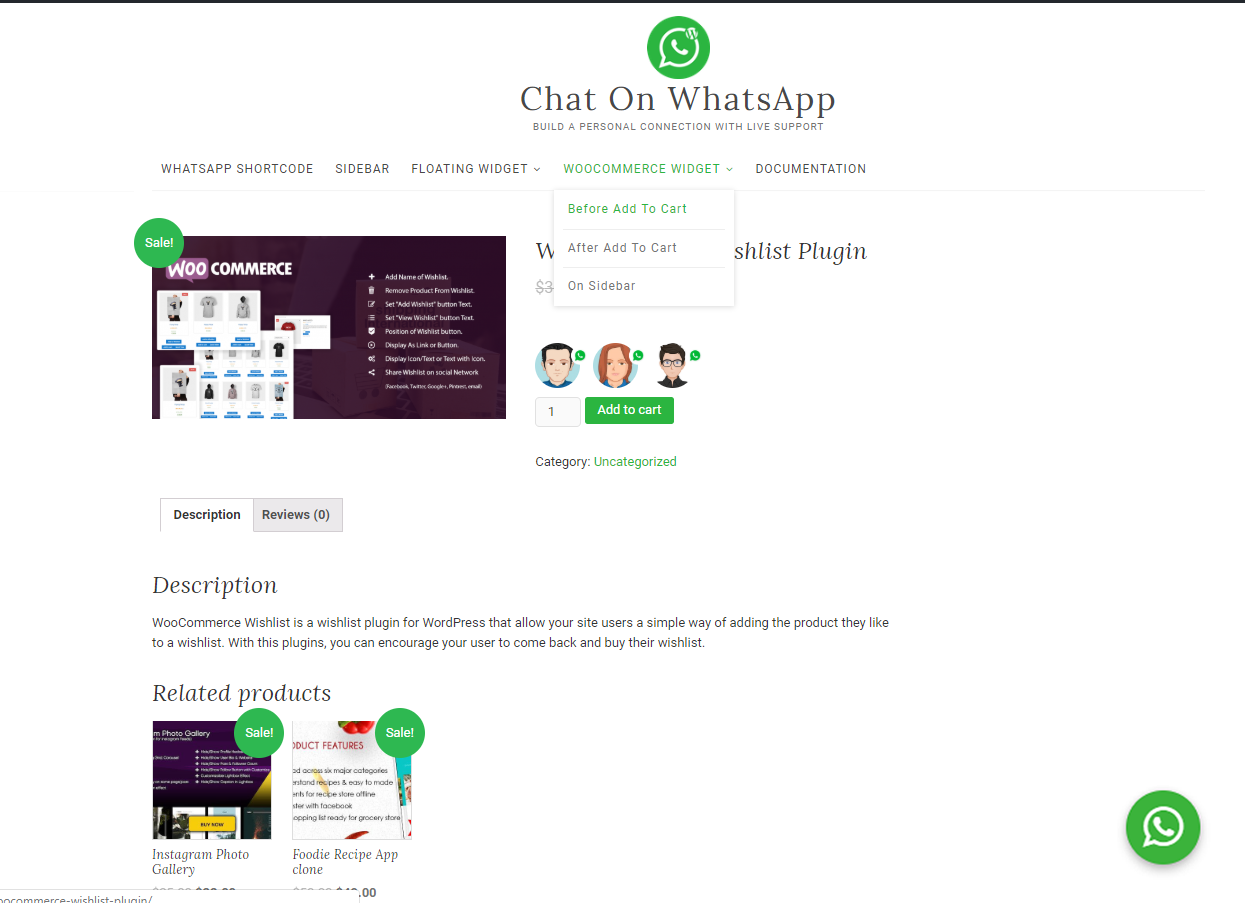Chat on WhatsApp - Plugin for WordPress gallery image