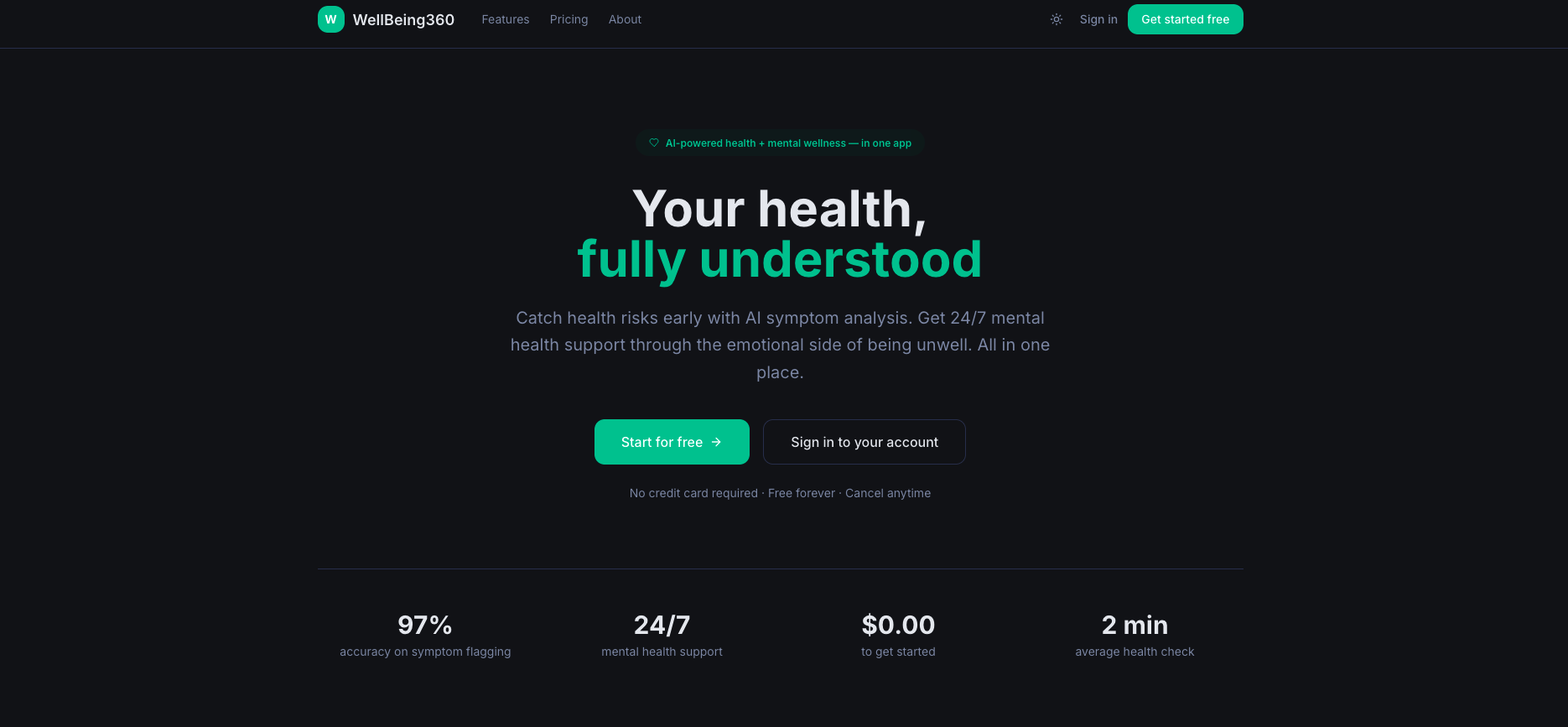 WellBeing360 — Complete Health Companion