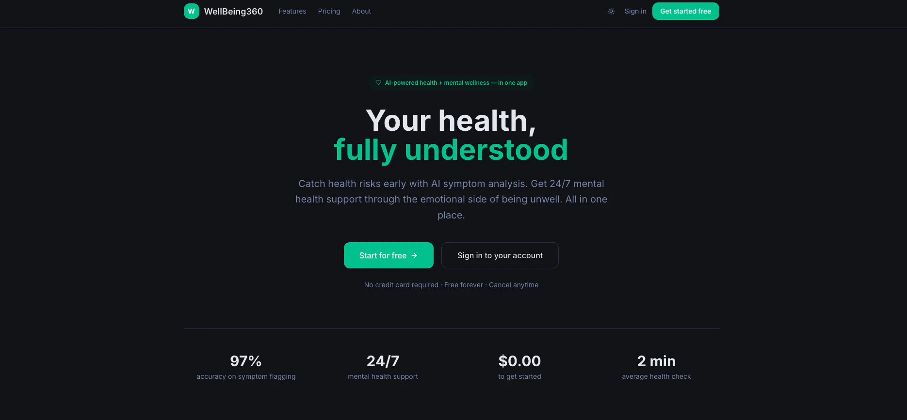 WellBeing360 — Complete Health Companion