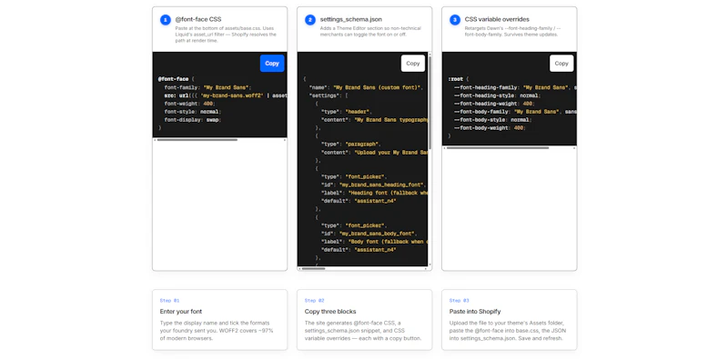 Shopifont screenshot 3