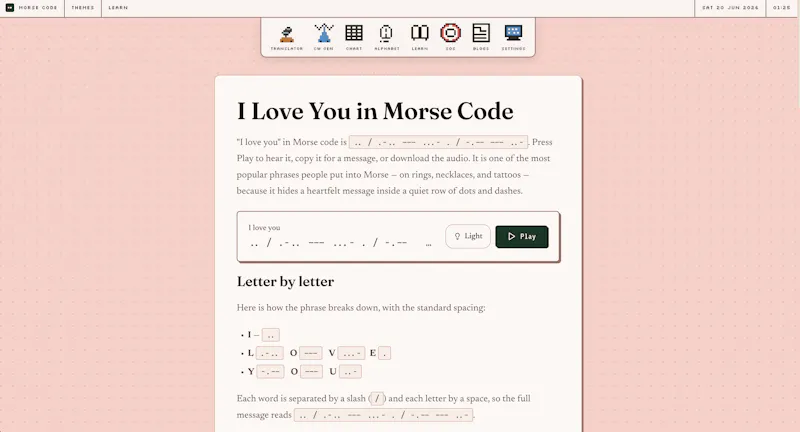 Morse Code Audio screenshot 2
