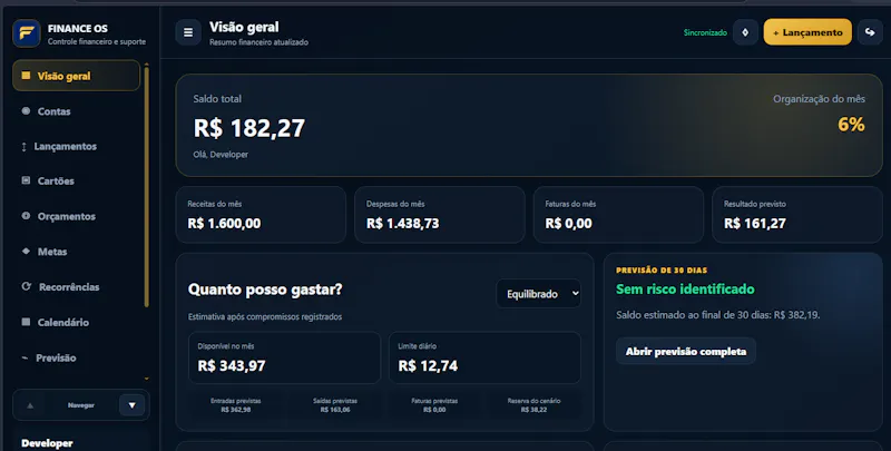 Finance OS screenshot 1