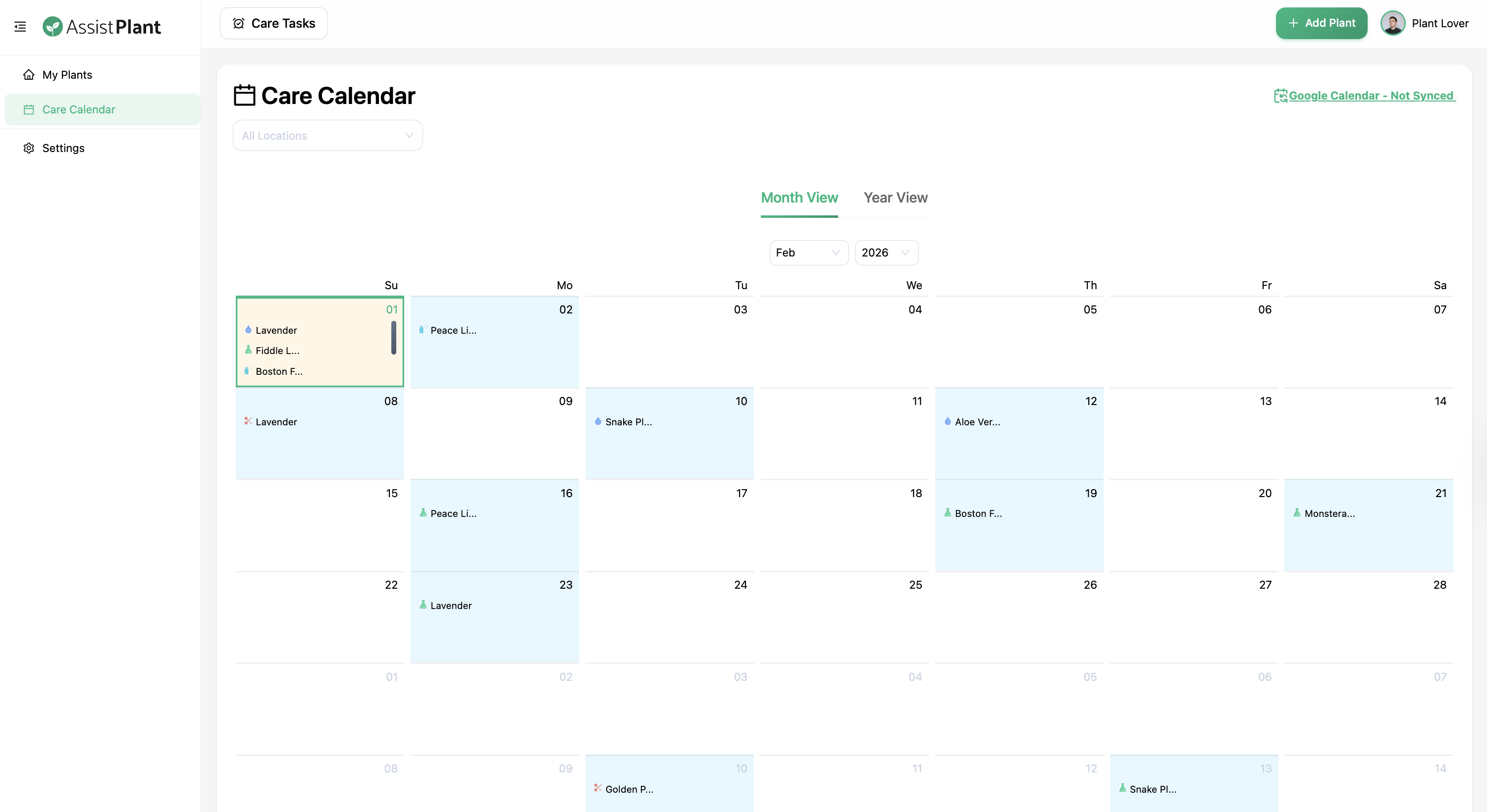 AssistPlant - Screenshot 4 showing product features and functionality