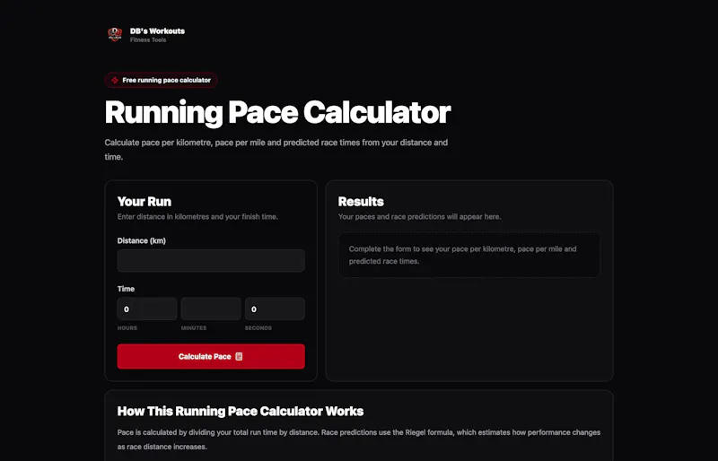 DB's Workouts Fitness Tools Hub screenshot 3