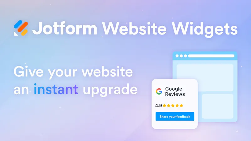 Jotform Website Widgets screenshot 1 (video preview)
