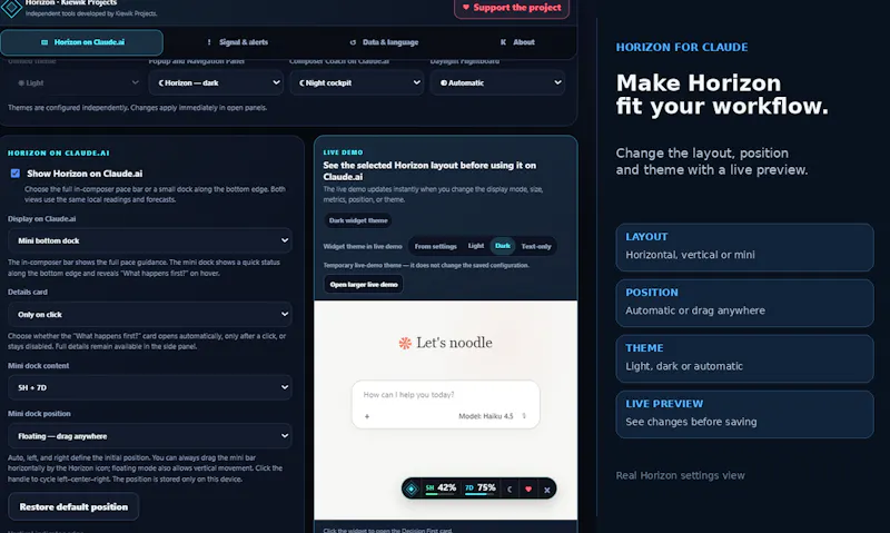 Horizon for Claude screenshot 5