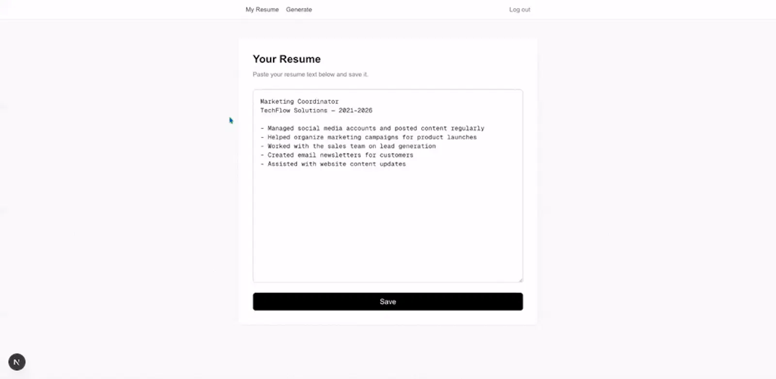 AI Resume Optimizer screenshot 1 (video preview)