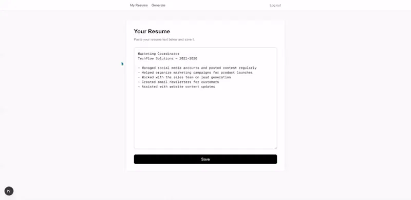AI Resume Optimizer screenshot 1 (video preview)