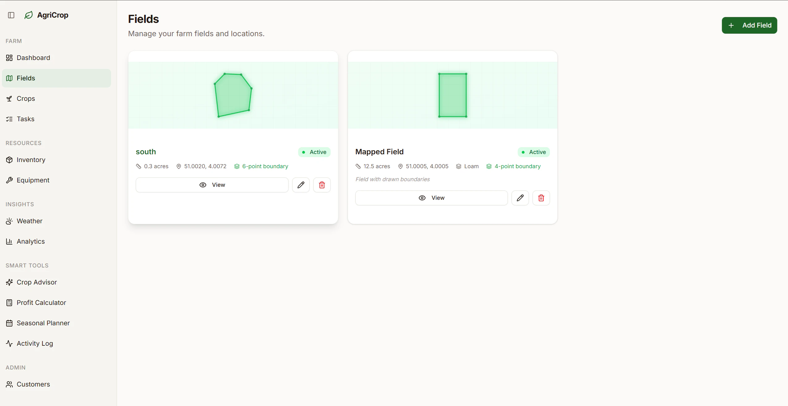 AgriCrop Manager screenshot 2