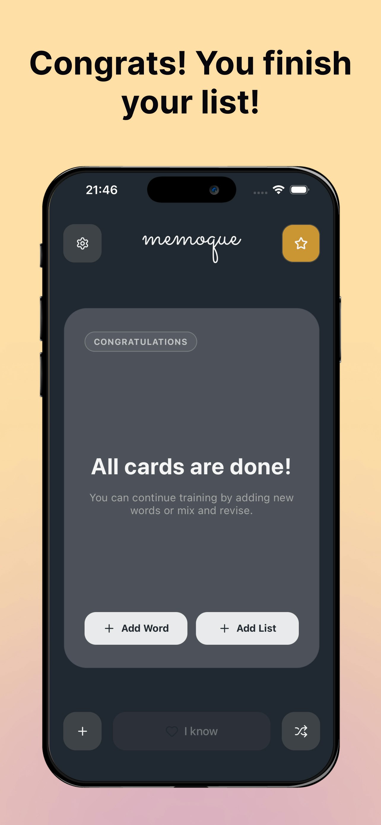 Learn Words Everyday - Memoque (New UI) - Main product screenshot demonstrating key features and user interface